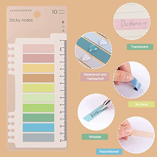 HASTHIP Sticky Tabs Morandi Color Sticky 600pcs Index Tabs Sticky Notes with Ruler Color Sticky Tabs for Notebook, Books, PET Material Page Tabs Sticky Flags File Index Tabs Office Stationery HASTHIP Sticky Tabs Morandi Color Sticky 600pcs Index Tabs Sticky Notes with Ruler Color Sticky Tabs for Notebook, Books, PET Material Page Tabs Sticky Flags File Index Tabs Office Stationery